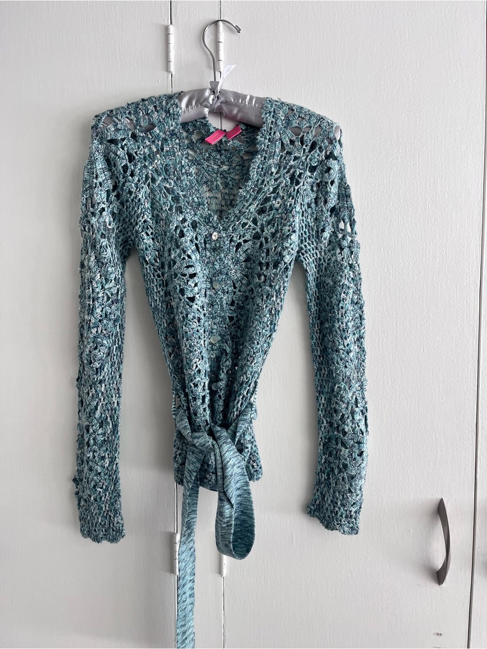 Lovely Crochet Aqua & Teal Sweater